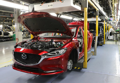 Mazda-Produktion im Werk Hofu.