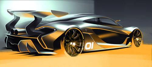 McLaren P1 GTR: Das neue Design im Vorgriff auf die Präsentation in Pebble Beach.