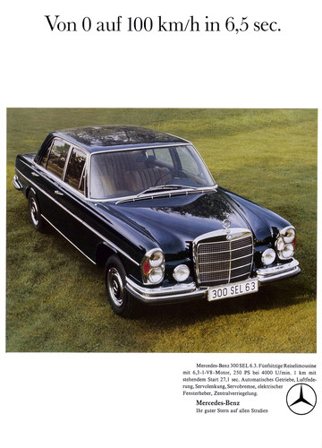 Mercedes-Benz 300 SEL (W109), 1968.