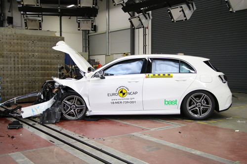 Mercedes-Benz A-Klasse im Euro-NCAP-Crashtest.
