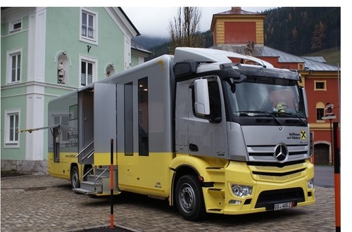 Mercedes-Benz Antos als mobile Bankfiliale.