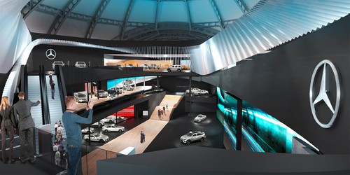 Mercedes-Benz-Ausstellungsraum auf der IAA 2015.