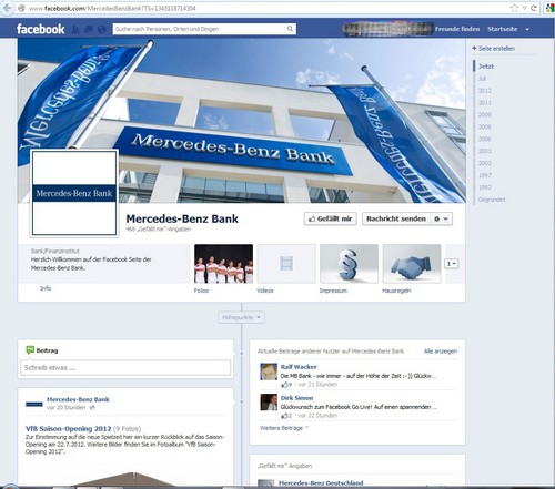 Mercedes-Benz-Bank jetzt auf Facebook.