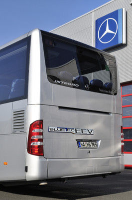 Mercedes-Benz bietet Omnibusse mit Abgasnorm EEV ohne Diesel-Partikelfilter an.