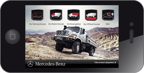 Mercedes-Benz bringt den Zetros als App aufs iPhone.