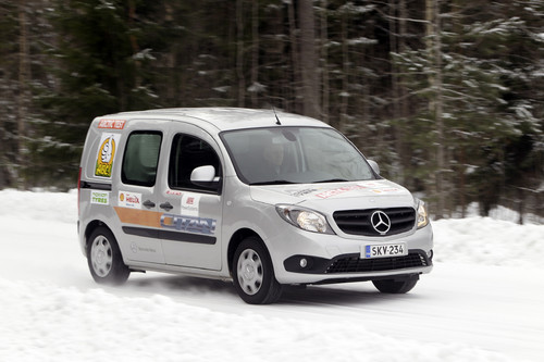Mercedes-Benz Citan beim Arctic Van Test.