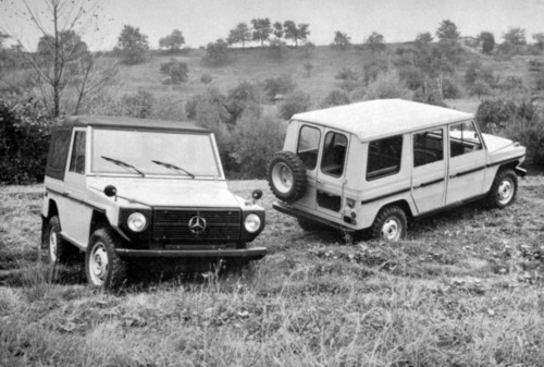Mercedes-Benz G-Klasse offen und Station Wagen (1975).