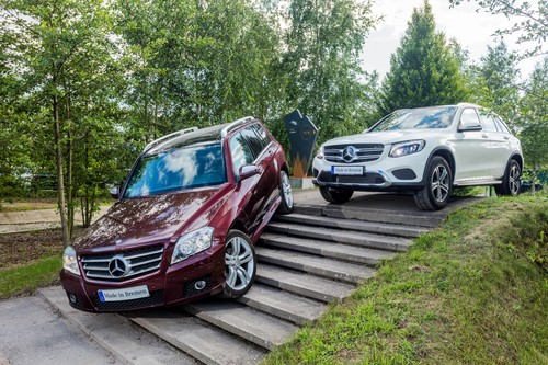 Mercedes-Benz hat seit 2008 über eine Million GLK (links) und GLC (rechts) verkauft.