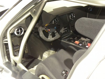 Mercedes-Benz in New York 2010: Innenraum des SLS AMG GT3.