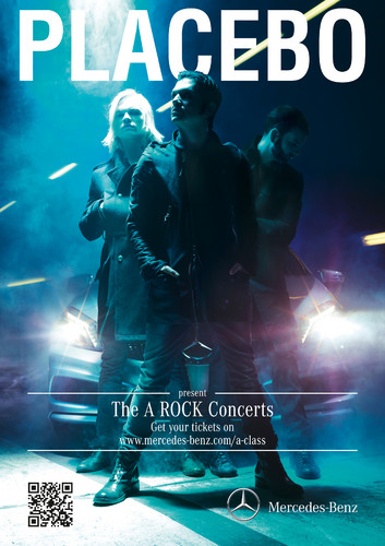 Mercedes-Benz präsentiert zur Markteinführung der neuen A-Klasse eine exklusive Konzerttournee der Gruppe „Placebo“.