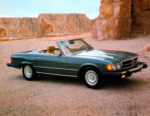 Mercedes-Benz SL: Mercedes-Benz Typ 380 SL (R 107, 1971 bis 1989), USA-Ausführung, Modelljahr 1982.
