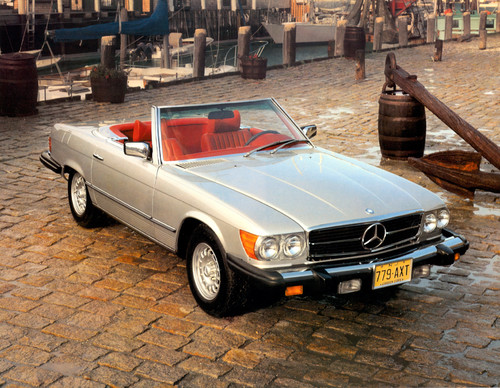 Mercedes-Benz SL: Mercedes-Benz Typ 450 SL (R 107, 1971 bis 1989), USA-Ausführung, Modelljahr 1979.
