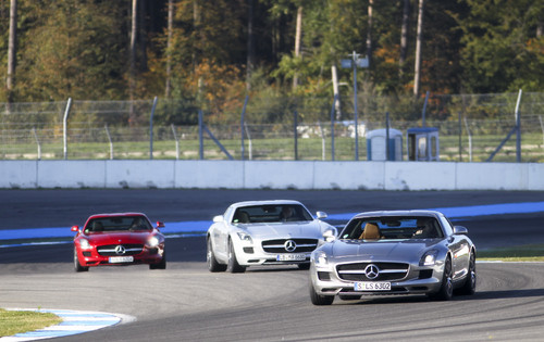 Mercedes-Benz SLS AMG auf dem Hockenheimring.