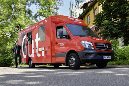 Mercedes-Benz Sprinter als erste mobile Bankfiliale der Kreissparkasse Göppingen.