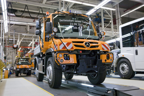 Mercedes-Benz Unimog-Produktion in Wörth.
