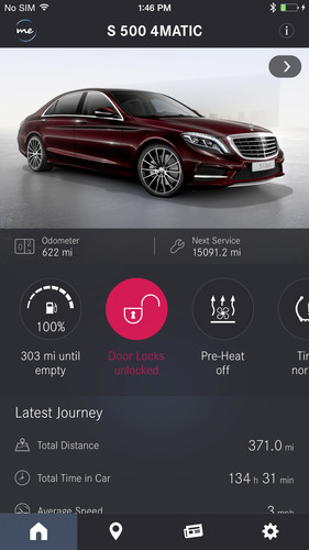 „Mercedes me“-App.