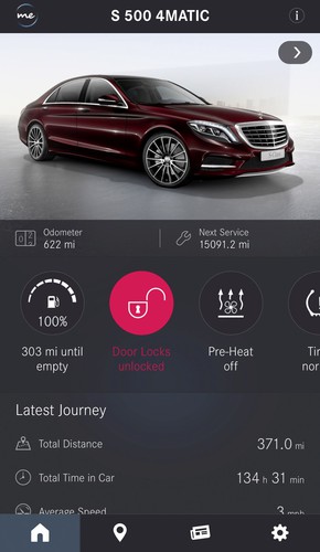 „Mercedes-me-App" für Android.