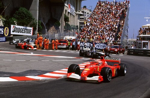 Michael Schumacher beim Großen Preis von Monaco 2001.