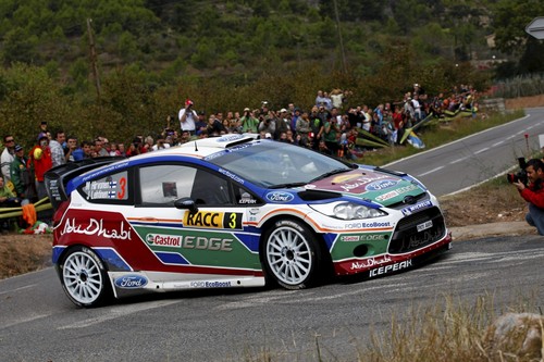 Mikko Hirvonen bewarte sich mit seinem zweiten Platz bei der Rallye Spanien die Titelchancen.