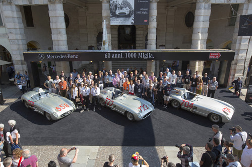 Mille Miglia 2015: Mercedes-Benz erinnert an den Sieg vor 60 Jahren.