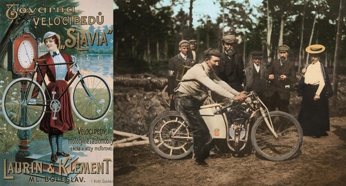 Mit dem Slavia brachten Laurin &amp; Klement ihr erstes Fahrrad auf den Markt, ab 1899 entwickelten sich daraus Motorräder.