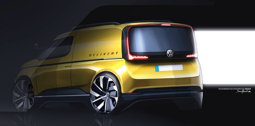 Mit dieser Skizze gibt Volkswagen einen Ausblick auf den neuen Caddy, der im Februar vorgestellt wird.
