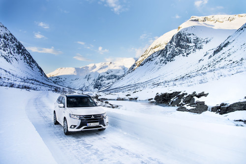 Mitsubishi Plug-in Hybrid Outlander in Norwegen.