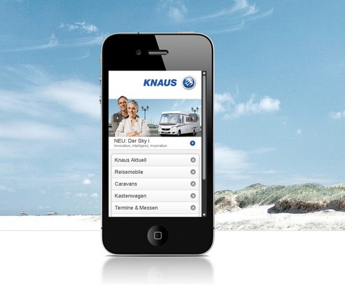 Mobile Website von Knaus.