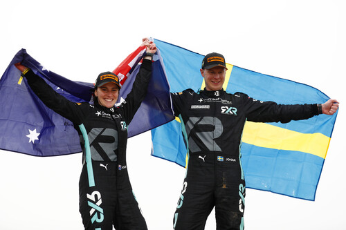 Molly Taylor (Australien) und Johan Kristoffersson (Schweden) vom Team Rosberg X Racing sind Extreme-E-Meister 2021.