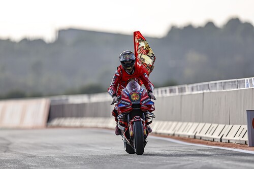 Moto-GP-Weltmeister 2023: Pecco Bagnaia auf Ducati.