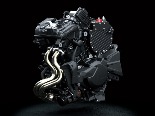 Motor der Kawasaki Ninja 7 Hybrid.