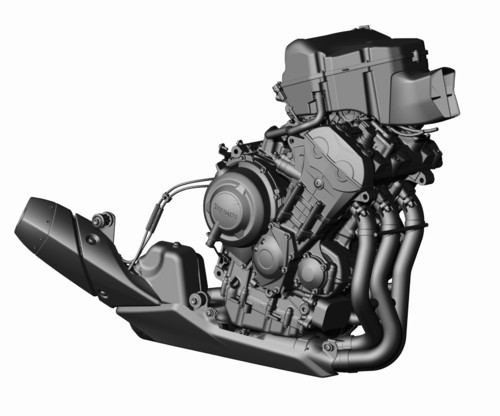 Motor der Triumph Daytona 675.
