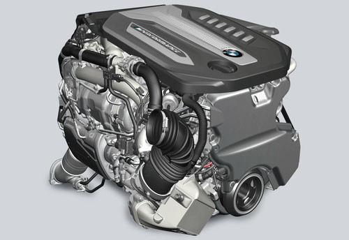 Motor des BMW 750d xDrive.