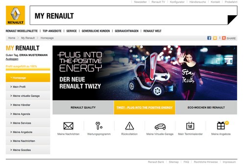 „My Renault“ geht online.