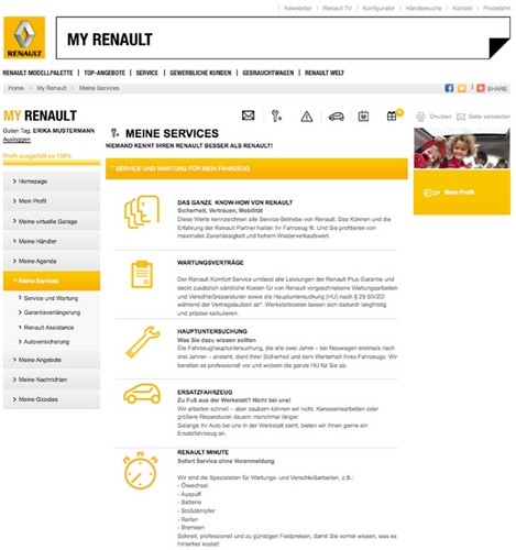 „My Renault“ geht online.
