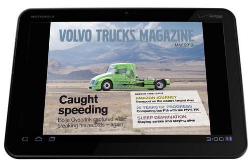 Neue Ausgabe des Tablet-Magazins von Volvo Trucks.
