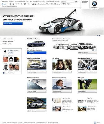 Neue BMW-Homepage.
