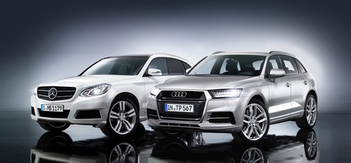 Neue SUV - Mercedes will die Neuauflage des GLK schon 2015 auf den Markt bringen, der Audi Q5 folgt ein Jahr später.