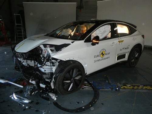 Nissan Ariya im Euro-NCAP-Crashtest.