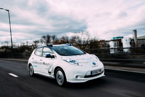 Nissan hat in London die nächste Generation von autonom fahrenden Prototypen auf Basis des Leaf unter realen Bedingungen getestet.