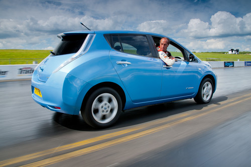 Nissan Leaf beim Goodwood Festival of Speed auf Rekordjagd.