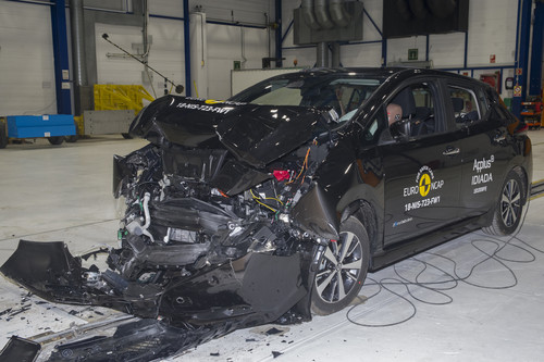 Nissan Leaf im Euro-NCAP-Crashtest.