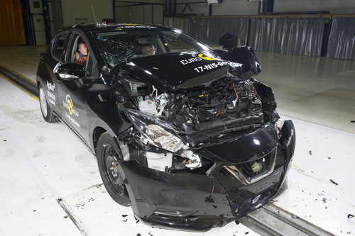 Nissan Micra im Euro-NCAP-Crashtest.