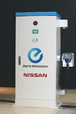 Nissan Quickcharger für Elektrofahrzeuge.