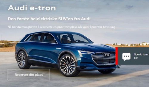Norwegische Internetseite von Audi.