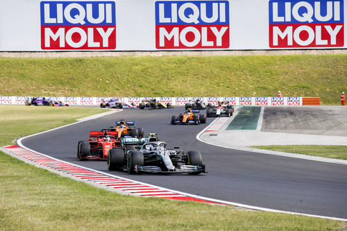 Offizieller Sponsor der Formel 1: Liqui Moly zeigt beim Großen Preis von Ungarn 2019 Präsenz.