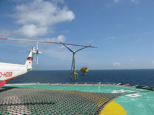 Offshore-Windkraftanlagen.