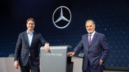 Ola Källenius, Vorstandsvorsitzender der Mercedes-Benz Group AG (links) und Dr. Bernd Pischetsrieder, Vorsitzender des Aufsichtsrats der Mercedes-Benz Group.