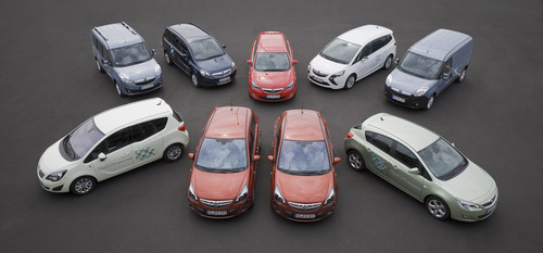 Opel bietet derzeit vier CNG-Modelle (Compressed Natural Gas = Erdgas) und fünf LPG-Modelle mit Flüssiggas (Liquefied Petroleum Gas) an.