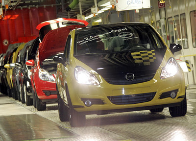 Opel Corsa Race am Opel-Standort Eisenach.